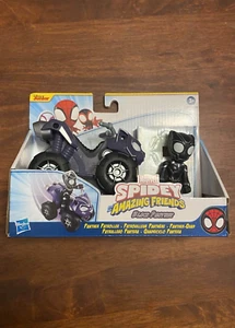 Spidey and His Amazing Friends Vehicle 4” Black Panther Figure & Patroller *New* - Picture 1 of 4