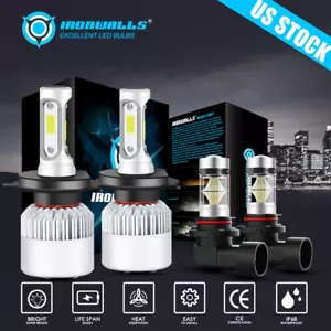 6500K LED Headlight High Low Beam+Fog Lights for Tundra 2000-2006 Sienna 1998-03 - Foto 1 di 12