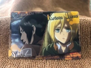 Tarjeta de oblea Attack on Titan Krista Lenz Ymir No. Colección 07 Personajes Juguete 2014 - Imagen 1 de 10