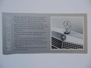 Original 1972 Mercedes Benz Full Line Fold Out Brochure, 350SL, 280SEL,220D - Picture 1 of 9