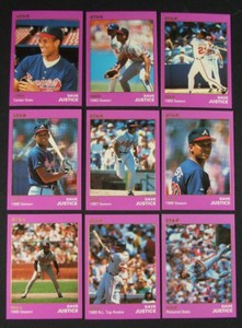 1990 STAR GOLD Dave Justice Baseball Set #d' / 1,500 Nm/Mt