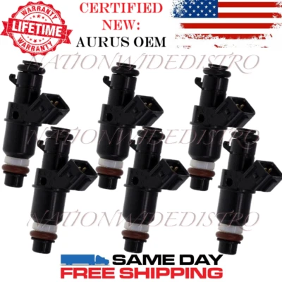 6x Inyectores de combustible AURUS nuevos OEM para Honda Pilot 2005-2011 3,5 L V6 16450-RCA-A01 Foto 1 de 4