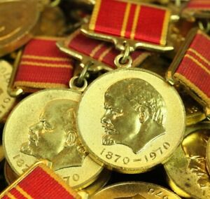 ORIGINAL SOVIET RUSSIA USSR LABOR MEDAL 100th Anniversary of the Birth of LENIN