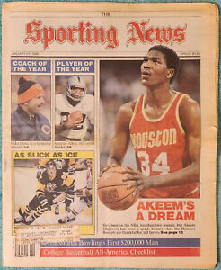 Akeem's A Dream Rockets' Akeem Olajuwon 1986 Sporting News Full Issue 48 Pages