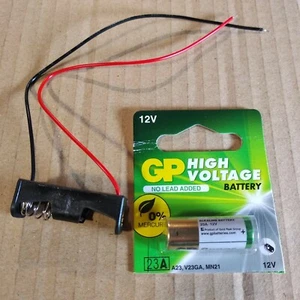 12 volt power supply. 23a 12v battery holder & GP Alkaline battery. MN21 A23 - Picture 1 of 4