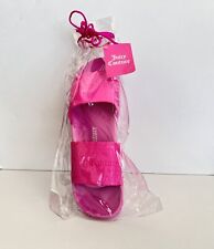 JUICY COUTURE FRAGRANCE PINK FLIP FLOPS SLIDE SANDALS SIZE 38 NEW