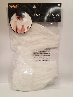ESPÍRITU Halloween Adulto Adolescente Disfraz Juegos con disfraces ¡ALAS DE ÁNGEL BLANCAS! ¡Nuevo sellado! Foto 1 de 4