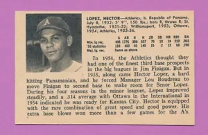 REGIONAL ISSUE HECTOR LOPEZ 1956 HAND CUT BLANK BACK UNCREASED EX-MT *TPHLC-5704 - Picture 1 of 2