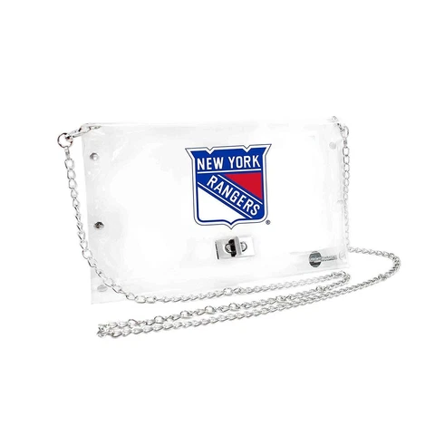 Too Cute! New York Rangers Clear Envelope Purse Bag Tote Stadium Friendly _B142 Cover