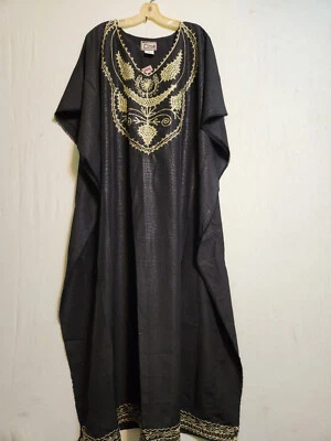 Women Kaftan Dress Caftan African Dashiki embroidered neck Polyester One Size - Image 1 of 4