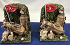 Outdoorsman Golf Bookends Pair Resin Tidewater Collection 18Th Hole Man Cave