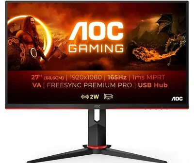 AOC Q27G2U 27" VA LED Computer Monitor - Q27G2U/BK - Image 1 of 4