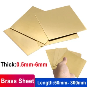 Brass Square Sheet Metal Sheets Plates Guillotine Offcuts 0.5mm to 6mm Thick DIY - Picture 1 of 15