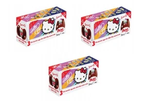 9x Zaini Hello Kitty Surprise Milk Chocolate Eggs with Prize Inside Gift - Picture 1 of 12