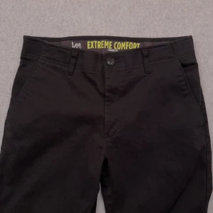 Lee Extreme Comfort Straight Fit Hose Herren 32x31 Schwarz Stretch Chino - Bild 1 von 9
