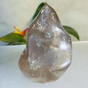 Antorcha de cristal de cuarzo ahumado transparente arco iris natural 280 g muestra curación - Imagen 1 de 12