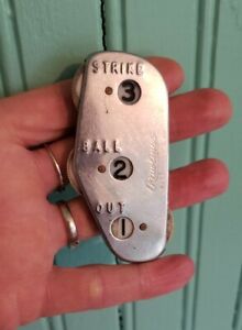 Vintage Rawlings Ball Strike Out Counter BASEBALL Stainless Hand Clicker USA
