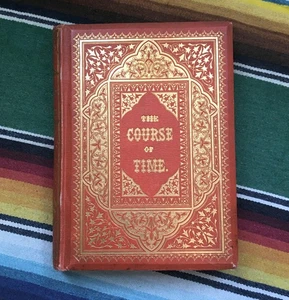 The Course of Time Antique Decorative John Sliegh Binding Robert Pollock - Imagen 1 de 14