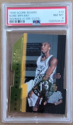 1996 Score Board Rookies Die Cuts #13 Kobe Bryant - PSA 8 NM-MT - Image 1 of 2