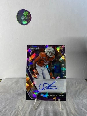 2021 Panini Prizm Draft Picks Purple Ice /99 Caden Sterns #DPA-CAD Auto - Image 1 of 2