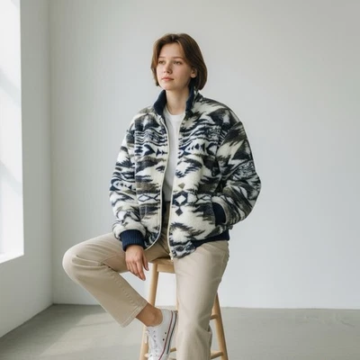 Chaqueta bomber de peluche azteca DonnyBrook de colección años 80 talla s Foto 1 de 4