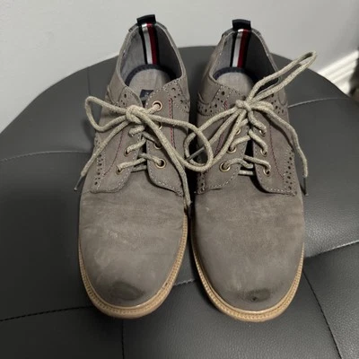 TOMMY HILFIGER - Zapatos Oxford para niños talla 3 - Gris con cordones Foto 1 de 4