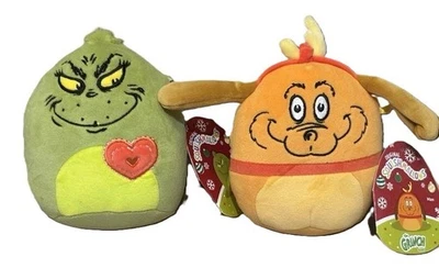 New Squishmallows How the Grinch Stole Christmas Grinch & Max Plush Set, 5 inch - Image 1 of 2