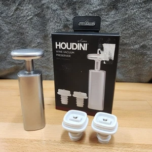 Houdini Wein Vakuum Konservierer - Vakuumpumpe mit zwei Flaschenverschlüssen - Bild 1 von 3