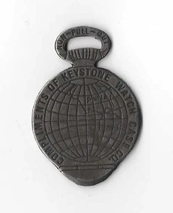 World Columbian Exposition Chicago Souvenir Watch Fob Keystone Watch Case Co - Picture 1 of 2
