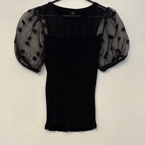 River Island Size 14 Black Top - Picture 1 of 8
