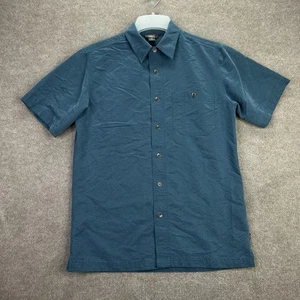 Royal Robbins Mens Button Up Shirt Blue Short Sleeve Outdoor Travel Size M - Picture 1 of 10