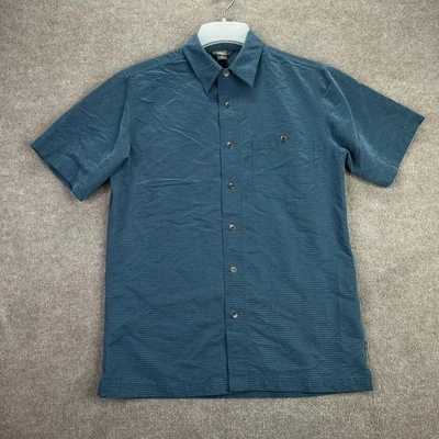 Royal Robbins Mens Button Up Shirt Blue Short Sleeve Outdoor Travel Size M - Image 1 of 4