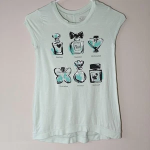 Justice Girls Sz 14 Short Sleeve Perfume Days of the Week Shirt - Picture 1 of 4