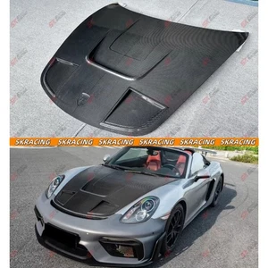 Cubierta del panel del capó delantero del motor de carbono seco para Porsche 718 981 982 Boxster Cayman - Imagen 1 de 23