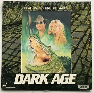 Dark Age Laserdisc Horror Film 1980s Giant Crocodile in Australia Ozploitation - Foto 1 di 3