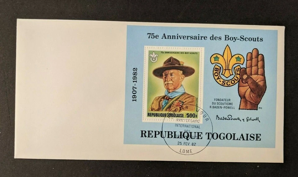 1982 Togolese Republic Scouting Anniversary First Day Cover FDC - Image 1 of 1