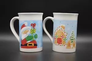Royal Norfolk Christmas Holiday Coffee & Tea Mugs, Set of 2 - Picture 1 of 6