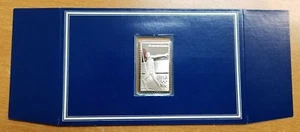 1980 US OLYMPIADE MASSIV STERLING SILBER "SPEERWURF" BRIEFMARKE VON THE FRANKLIN MINT - Bild 1 von 4