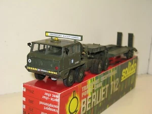 SOLIDO Berliet porte char T12 militaire kaki foncé +rétrov +ampoul électric 69' - Picture 1 of 11