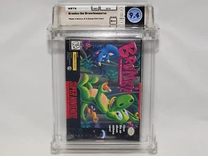 NUEVO Juego Bronkie the Bronchiasaurus Super Nintendo WATA 9.4 Graduado SNES SELLADO - Imagen 1 de 8