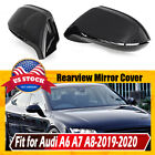 Side Mirror Cover Caps Glossy Black for AUDI A7 4G S7 RS7 10-2017 W/ Lane Assist