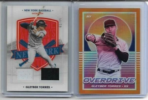 Camiseta deportiva doble Gleyber Torres 2021 Panini Chronicles FOTL naranja Overdrive SP #/17 - Imagen 1 de 2