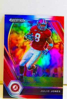 Julio Jones 2021 Prizm Draft Picks Football RWB Red White Blue Refractor Card#55 - Image 1 of 4