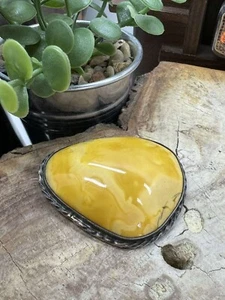 vintage authentic/natural Baltic amber brooch pin, butterscotch color, 22 grams - Picture 1 of 19