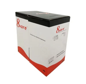 8Ware 350m CAT6A Ethernet LAN Cable Reel Box Blue Bare Copper Twisted Core PVC J - Picture 1 of 1