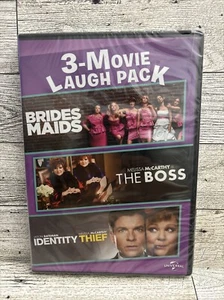 New! Bridesmaids, The Boss, Identity Thief 3-Movie Laugh Pack DVD Sealed - Picture 1 of 7