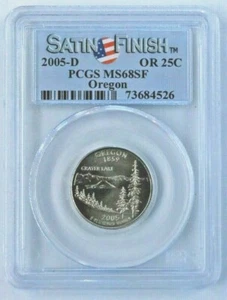 2005-D Oregon State Quarter - Satin Finish - PCGS MS 68 - Picture 1 of 2