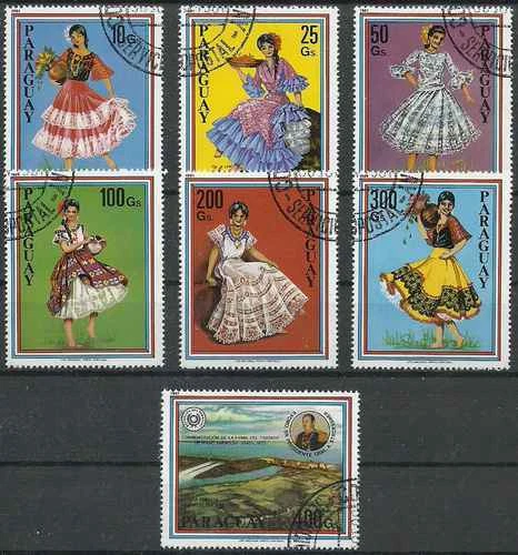 Timbres Folklore Barrages Paraguay 1864/70 o (51510) - cote : 10 € - Photo 1/1