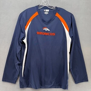 NFL Denver Broncos Camisa Adulto Grande Azul Cuello en V Equipo Ropa Camisa Manga Larga - Imagen 1 de 9