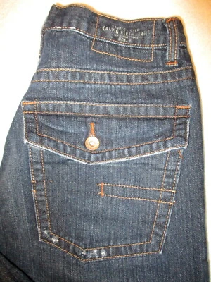 Calvin Klein Souchy Flap Pkts Straight Mens Jeans Blue Size 32 x 30 MG28A36 Mint - Image 1 of 4